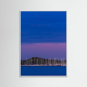 Segelbåtar vid Sandö hamn – Vallda Sandö, Kungsbacka | Fine Art Print 