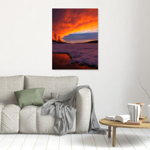 Lofssjön Lofsdalen Härjedalen – Soluppgång över frusen sjö | Canvas