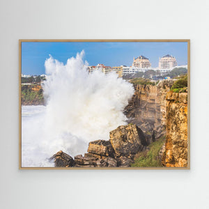 Vågor Cascais Portugal – dramatiskt hav och klippor vid Atlantkusten | Canvas