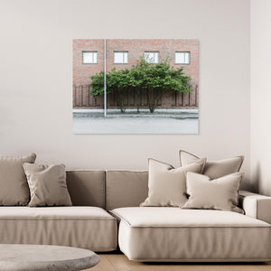Grönt mot tegel - CANVAS