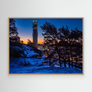 Vinterljus över Karlatornet - CANVAS