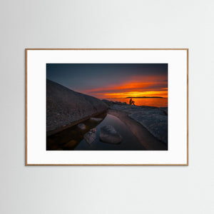 Solnedgång vid Särö Västerskog – Fine Art Print från Hallands kust
