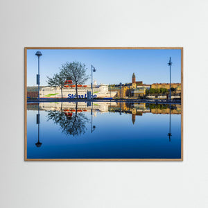 Stena Danica och Masthuggskyrkan i kvällsljus | Fine Art Print Göteborg