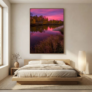 Gryningens färger - Ljusnan, Härjedalen | Canvas
