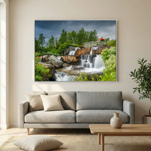 Innan regnet | Sputrefossen, Norge | Canvas