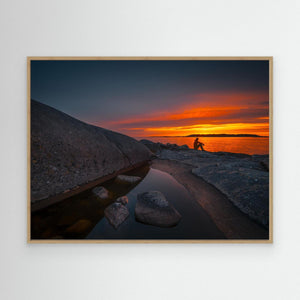 Solnedgång vid Särö Västerskog – Canvas från Hallands kust