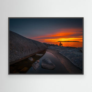 Solnedgång vid Särö Västerskog – Canvas från Hallands kust