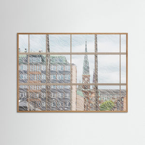 Oscar Fredriks kyrka bakom glaset | Fine Art Print från Göteborg