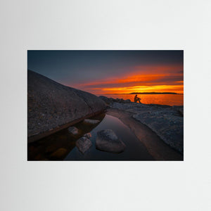 Solnedgång vid Särö Västerskog – Fine Art Print från Hallands kust