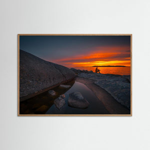 Solnedgång vid Särö Västerskog – Fine Art Print från Hallands kust