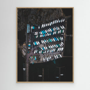 Saltholmen, Göteborg – Hamn och båtliv från ovan | Canvas