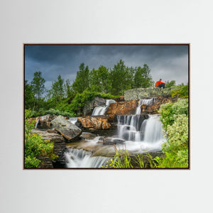 Innan regnet | Sputrefossen, Norge | Canvas
