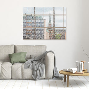 Oscar Fredriks kyrka bakom glaset | Canvas från Göteborg
