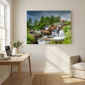 Innan regnet | Sputrefossen, Norge | Canvas
