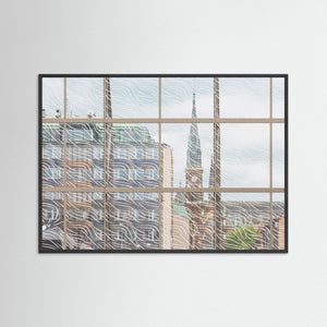 Oscar Fredriks kyrka bakom glaset | Fine Art Print från Göteborg