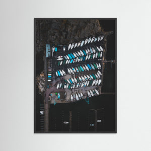 Saltholmen, Göteborg – Hamn och båtliv från ovan | Fine Art Print