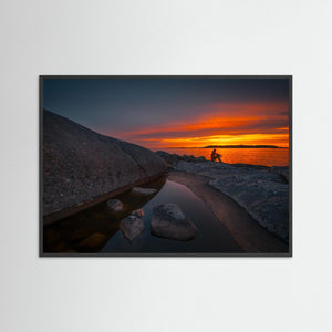Solnedgång vid Särö Västerskog – Fine Art Print från Hallands kust