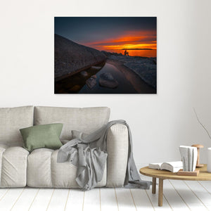 Solnedgång vid Särö Västerskog – Canvas från Hallands kust