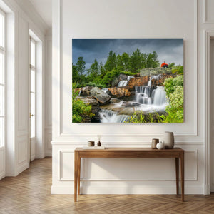 Innan regnet | Sputrefossen, Norge | Canvas