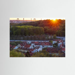 Solnedgång över Änggården och Älvsborgsbron | Fine Art Print från Göteborg