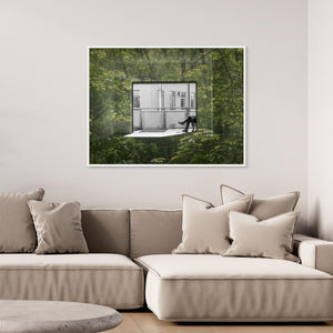 Mellan verkligheter – Kvarnbyn möter Strömparken, Mölndal | Canvas