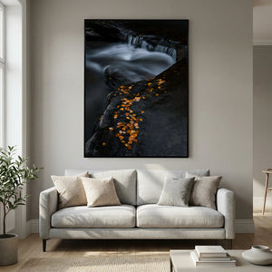 Höstens stilla rörelse - Ljusnan, Bruksvallarna | Canvas