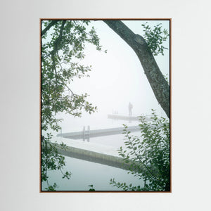 Stillhet i dimman - Stensjön, Mölndal | Canvas
