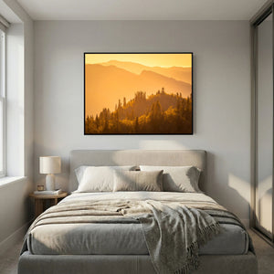 Gyllene kvällsljus - Hemsedal, Norge | Canvas