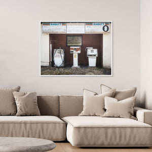 Övergiven bensinstation i Hillared | Canvas från Svenljunga