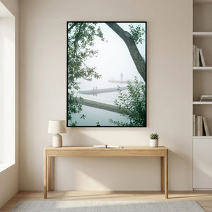 Stillhet i dimman - Stensjön, Mölndal | Canvas