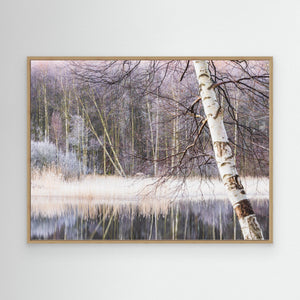Frostig morgon vid Ståloppet – Rådasjön och Stensjön, Mölndal | Canvas