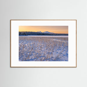 Vinter vid Drevsjøen – Rendalssølen i bakgrunden | Fine Art Print