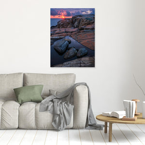 Solnedgång vid Stora Amundön – Göteborgs skärgård - CANVAS
