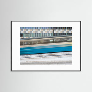 Spårvagn i rörelse Göteborg – Fotokonst från Stigbergsliden | Fine Art Print