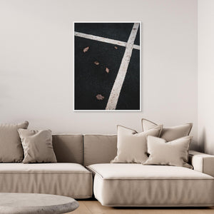 Minimalistiskt motiv vid Rådasjön – Grafiskt naturfoto från Mölndal | Canvas