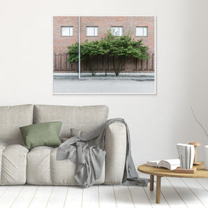 Grönt mot tegel - CANVAS