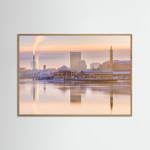 Fiskhamnen och Sjömanshustrun vid Göta älv – Göteborg | Fine Art Print