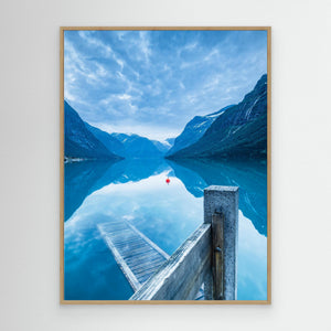 Lovatnet spegling i glaciärsjö - CANVAS