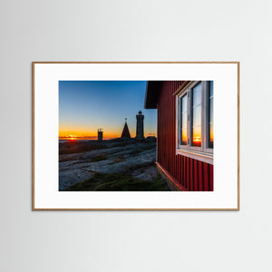 Solnedgång vid Vinga fyr – Göteborgs skärgård | Fine Art Print 