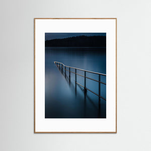 Askimsbadet Göteborg – minimalistisk kustbild i blå toner | Fine Art Print