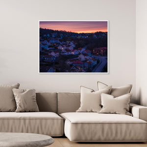 Gryning över Kvarnbyn - CANVAS