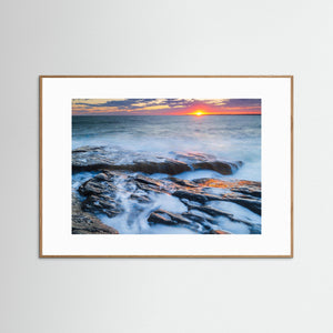 Solnedgång vid Näsbokrok – Kustklippor i Näsbokrok naturreservat, Kungsbacka | Fine Art Print 
