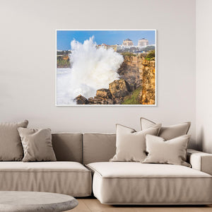 Vågor Cascais Portugal – dramatiskt hav och klippor vid Atlantkusten | Canvas