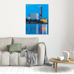Rya kraftvärmeverk, Göteborg – Industri i blå timmen | Canvas