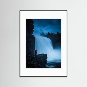 Tännforsen i dramatiskt kvällsljus – Jämtland | Fine Art Print 