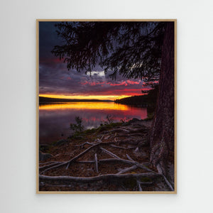 Solnedgång över Burusjön – Idre, norra Dalarna | Canvas