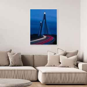 Uddevallabron Uddevalla – Ljusspår över E6 i Skymning | Canvas