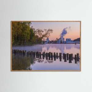 Göta älv i gryning – Nouryon i Bohus | Fine Art Print