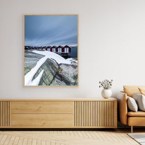 Sjöbodar vid Budskär, Särö – Västkustens kustlandskap | Canvas
