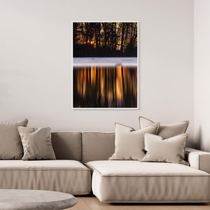 Solnedgång vid Landvettersjön – Naturfoto från Härryda | Canvas